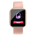 thumbnail image 1 of EDHITNR Y68 Smart Watch, USB Direct Charging Fitness Tracker, Men Women KidsSports Bracelet with Heart Rate Monitor Step Counter Sleep Tracking for Android iOS Phones, Pink, 1 of 1
