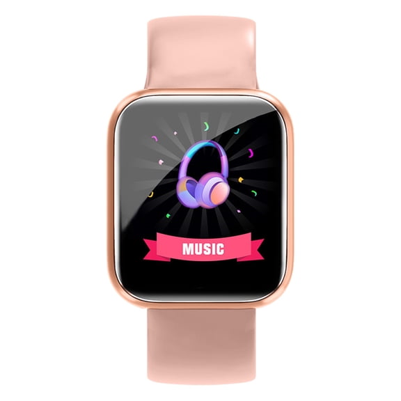 EDHITNR Y68 Smart Watch, USB Direct Charging Fitness Tracker, Men Women KidsSports Bracelet with Heart Rate Monitor Step Counter Sleep Tracking for Android iOS Phones, Pink