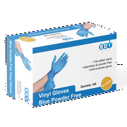 EDI Blue Vinyl Gloves (X-Large, 100)