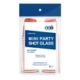 EDI Mini Red Plastic Disposable Shot Glasses 2 oz, 40Piece for Jello