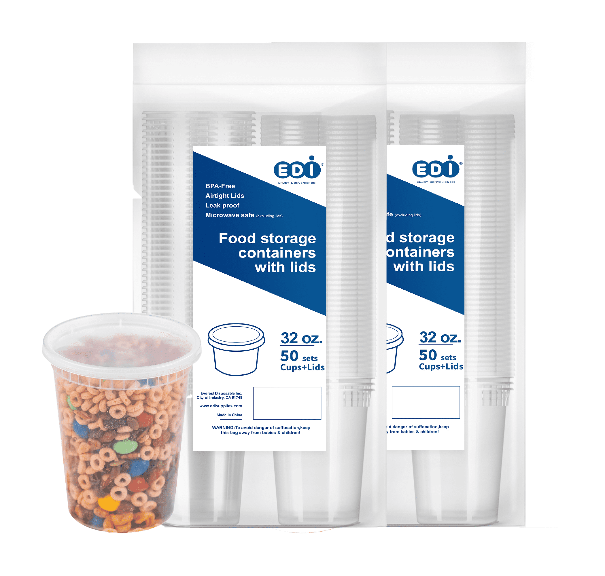 Ensbelei 16oz Food Storage Containers with Airtight Lids, 50Pcs Reusable  Deli Disposable Meal Prep Containers, Leakproof, Microwaveable, Dishwasher  
