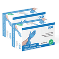 thumbnail image 1 of EDI Unisex Disposable Vinyl Gloves, Blue, Large, 200 Pieces, 1 of 5