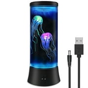 EDIER 15 Inch USB Jellyfish Lamp,LED 7 Colors Changing Jellyfish Night Light for Home Office