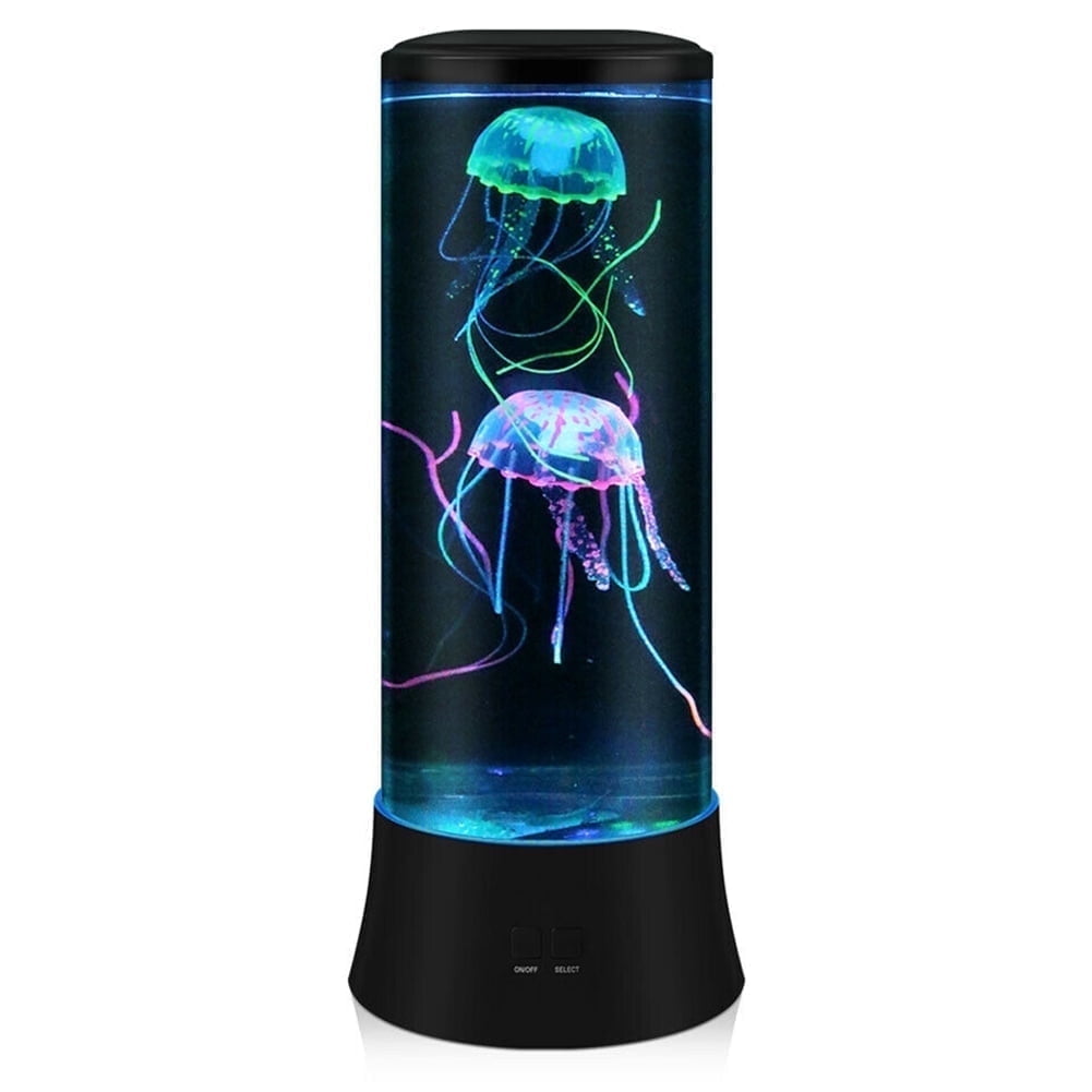 EDIER 15" Jellyfish Lamp, LED Fantasy Jelly Fish Light, 7 Color Setting Jellyfish Tank Table Lamp