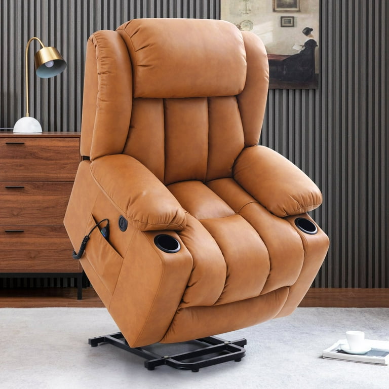 EDILLY Large Power Leather Lift Recliner Chair for Elderly and