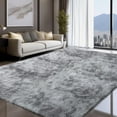 thumbnail image 1 of EDIMENS Anti-slip Fluffy Rugs, Decorative Washable Modern Area Rug, Big Soft Carpets for Home Livingroom Babyroom Bedroom Decor, Tie-dye Light Gray, 1 of 5