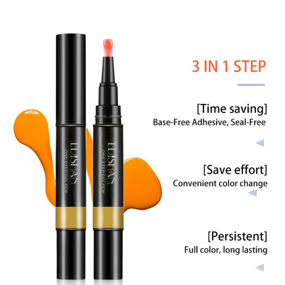 EDISHAN new nail art onestep glue nail polish threeinone nail polish