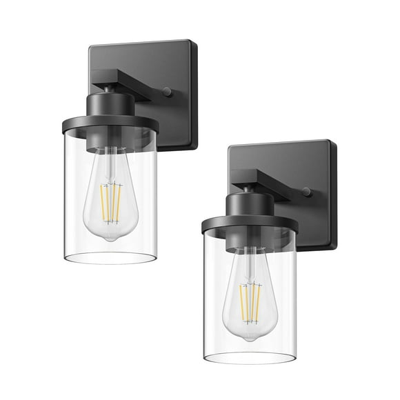 EDISHINE Wall Lights for Bathroom Mirror Light Fixture Modern Vanity Lights with Clear Glass Shade