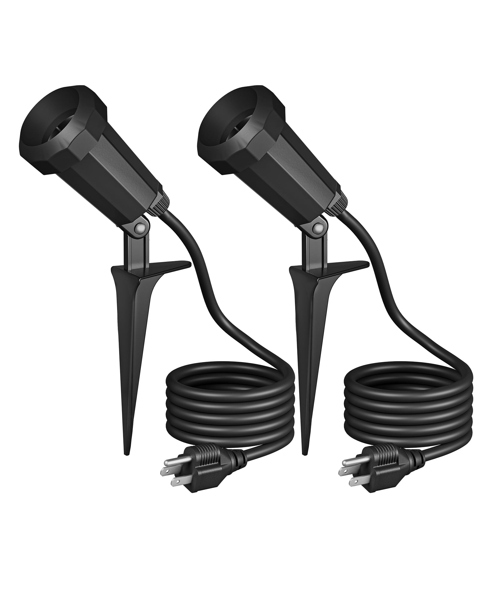 EDISHINE 2 Pack Spotlight for holiday Outdoor Plug in with 6FT Cord