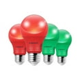 EDISHINE Colorful Indoor A19 LED Light Bulbs, 60W Equivalent, E26 Base, 9W, Red and Green, Non