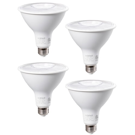 EDISHINE 4 Pack LED PAR38 Outdoor Flood Light Bulbs, 18W (120W Equivalent), 5000K Daylight, Dimmable Waterproof Flood Light Bulbs, E26 Base, 1800 Lumen for Yard Porch Driveway