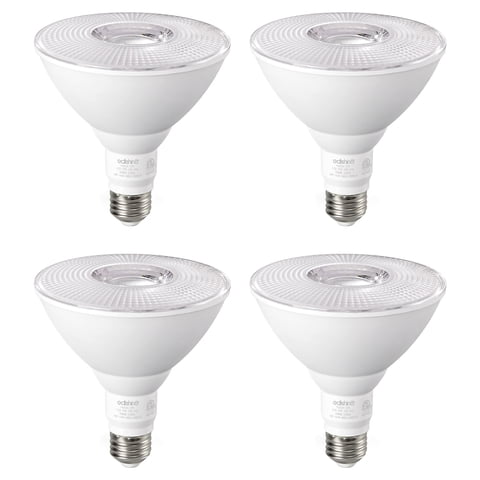 EDISHINE 4 Pack LED PAR38 Outdoor Flood Light Bulbs, 18W (120W Equivalent), 5000K Daylight, Dimmable Waterproof Flood Light Bulbs, E26 Base, 1800 Lumen for Yard Porch Driveway, ETL Listed
