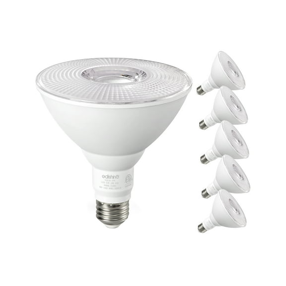 EDISHINE 6 Pack LED Par38 Outdoor Flood Light Bulbs, 18W (120W Equivalent), 3000K Soft White, Dimmable Waterproof Flood Light Bulbs, E26 Base, 1800 Lumen for Yard Porch Driveway, ETL Listed