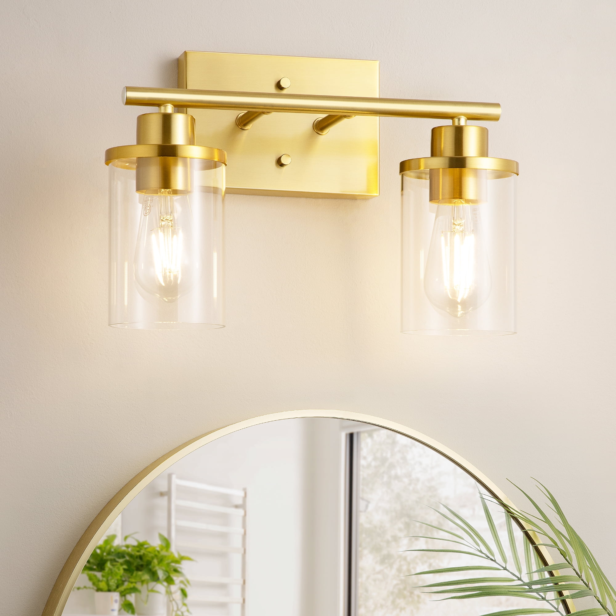 Gold bathroom light outlet