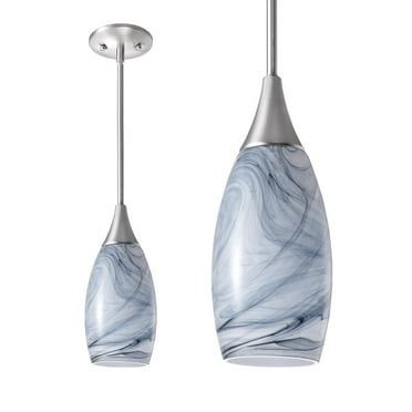 EDISHINE Pendant Lighting for Kitchen Island, Brushed Nickel Finished, E26 Socket