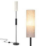 EDISHINE LED Floor Lamps for Living Room, Standing Tall Reading Lamp with Remote Control , Minimalist Dimmable Pole Lighting for Bedroom, Office, Kids Room, Bulb Included, 2700K-6000K, Black