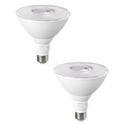 EDISHINE 2 Pack LED PAR38 Flood Light Outdoor Bulb, 5000K Daylight, 18W (120W Equivalent), Dimmable Waterproof Flood Light Bulbs, E26 Base, 1800LM for Yard Porch Driveway, ETL Listed