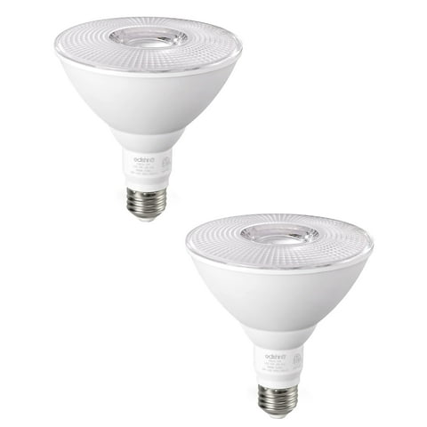 EDISHINE 2 Pack LED PAR38 Flood Light Outdoor Bulb, 5000K Daylight, 18W (120W Equivalent), Dimmable Waterproof Flood Light Bulbs, E26 Base, 1800LM for Yard Porch Driveway, ETL Listed