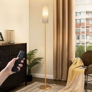 EDISHINE 65in Gold Floor Lamps with Remote for Living Room, 2700K-6000K, Standing Tall Lamp with Night Light Mode and Timer, LED Bulb Included