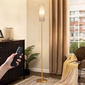 EDISHINE 65in Gold Floor Lamps with Remote for Living Room, 2700K-6000K, Standing Tall Lamp with Night Light Mode and Timer, LED Bulb Included