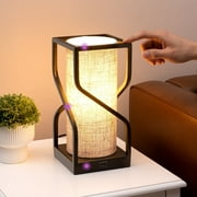 EDISHINE Touch Control Table Lamps 3 Way Dimmable with USB-A Port, Bedside Nightstand Lamp for Bedroom, Living Room, Bulb Included