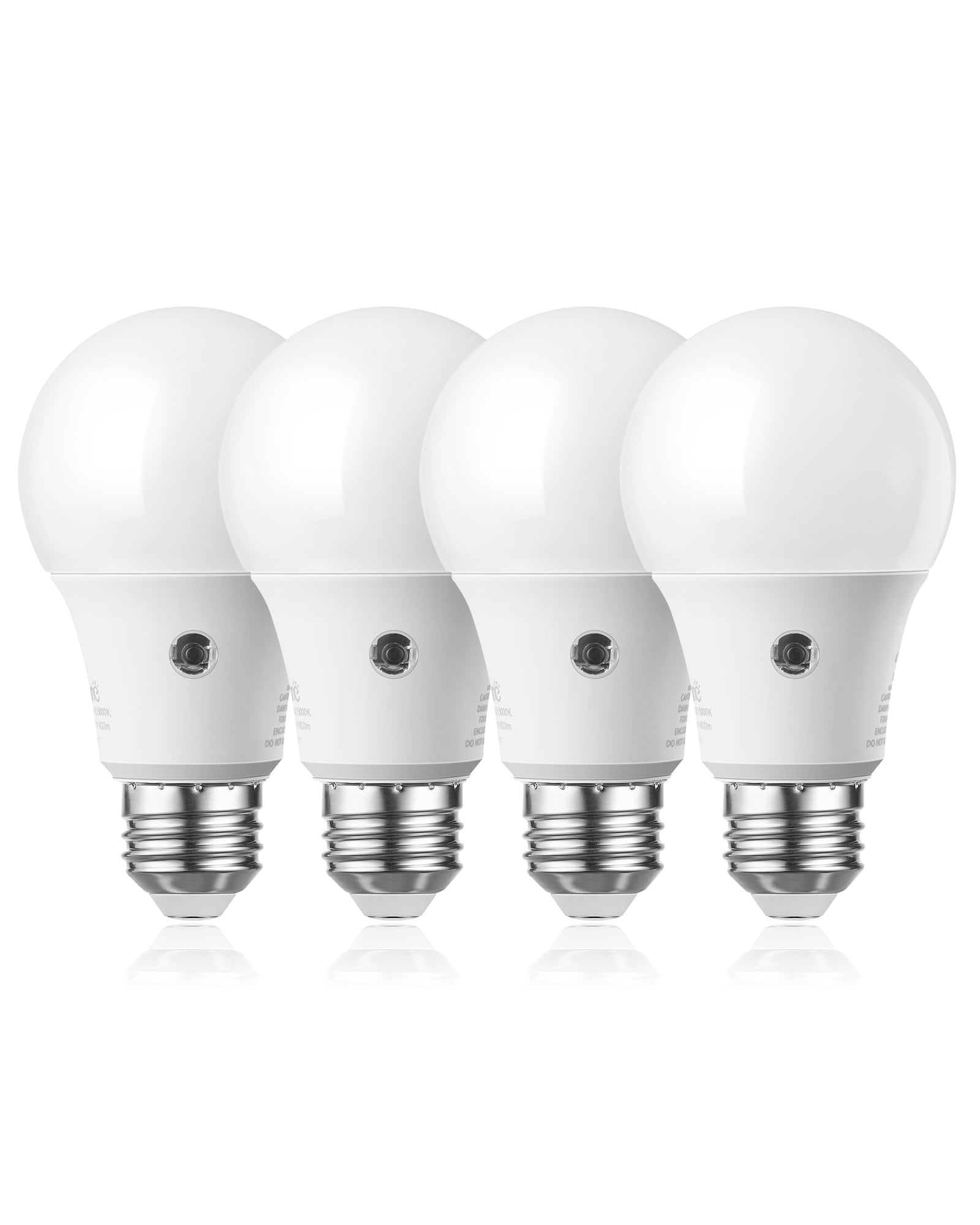 EDISHINE Outdoor Light Bulbs Dusk to Dawn Dual Sensor, LED Bulbs 60