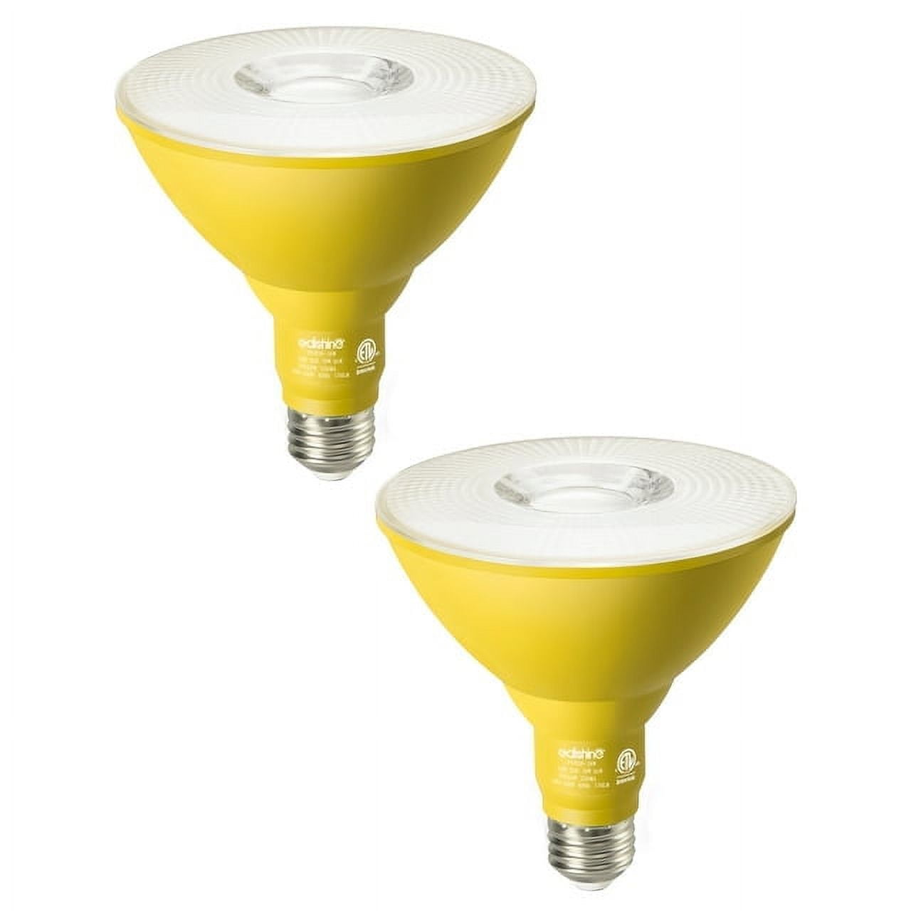 EDISHINE Outdoor Yellow LED Flood Light Bulb for Halloween, 18W