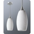 thumbnail image 1 of EDISHINE White Pendant Lighting for Kitchen Island, Handcrafted Art Glass Hanging Light Fixtures for Dining Room, Bar, Brushed Nickel Finished, E26 Socket, 1 of 8