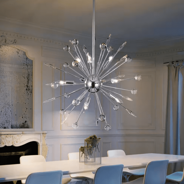 Calzada 8-Light Chrome Crystal Sputnik Chandelier