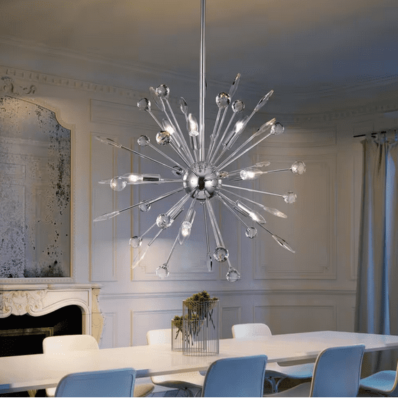EDISLIVE Calzada 8-Light Chrome Crystal Sputnik Chandelier