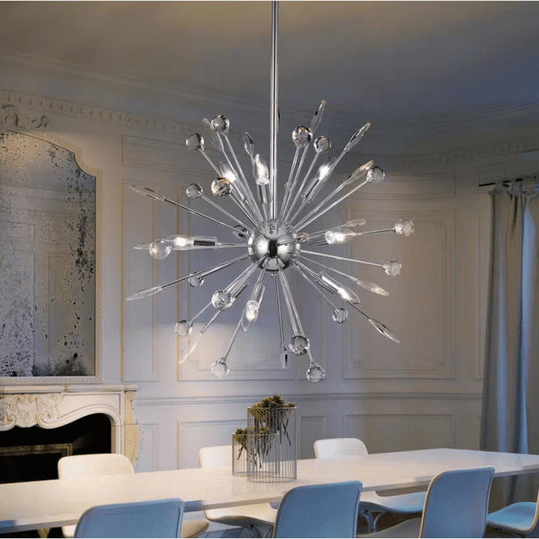 EDISLIVE Calzada 8-Light Chrome Crystal Sputnik Chandelier