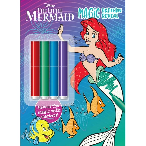 Disney Little Mermaid: Magic Pattern Reveal: Ocean Explorer: Pattern Reveal with 4 Colored Markers, 64 pages (Paperback)