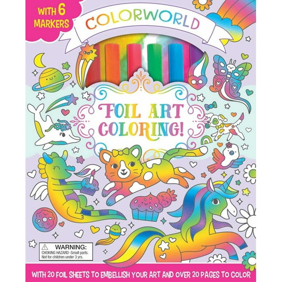 ColorWorld: Foil Art Coloring!, 64 pages (Hardcover)