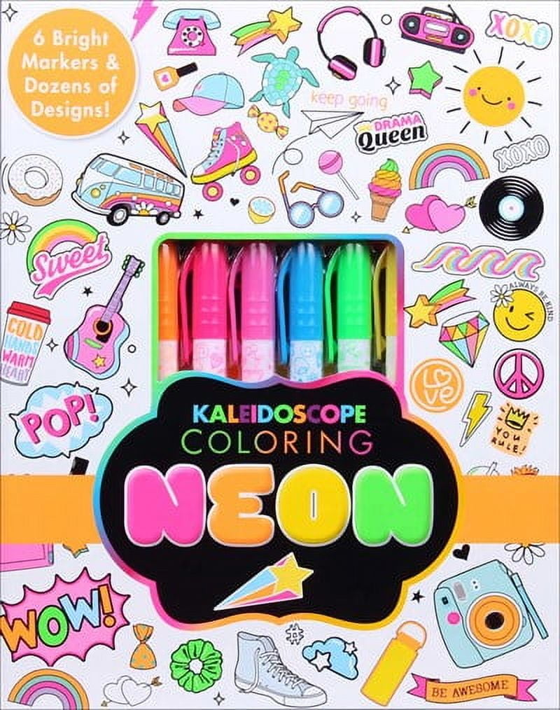 Kaleidoscope Coloring: Neon (Hardcover)