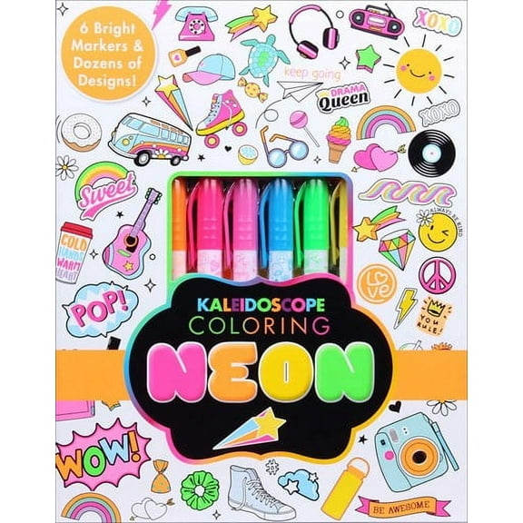 Kaleidoscope Coloring: Neon (Hardcover)