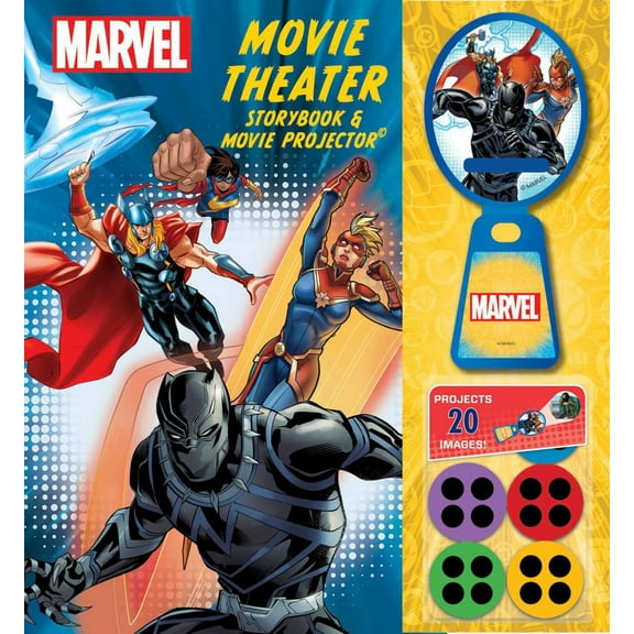 EDITORS OF STUDIO FUN INT: Marvel: Black Panther, Thor, and Captain Marvel Movie Theater Storybook and Movie Projector (Hardcover)