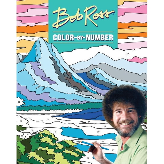 Bob Ross Color-By-Number, 192 pages (Paperback)