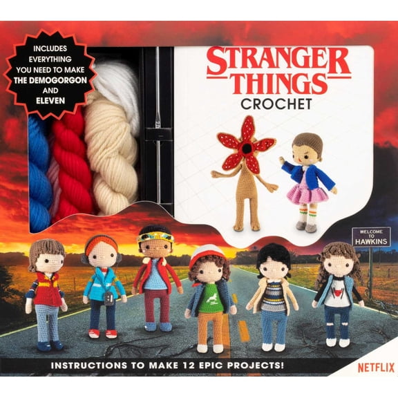 Stranger Things Crochet - Eleven and Demogorgon Amigurumi - Yarn, Safety Eyes, Crochet Hook and Instructional Booklet - Craft Gift for Stranger Things Fans (Officially Licensed) (Hardcover)