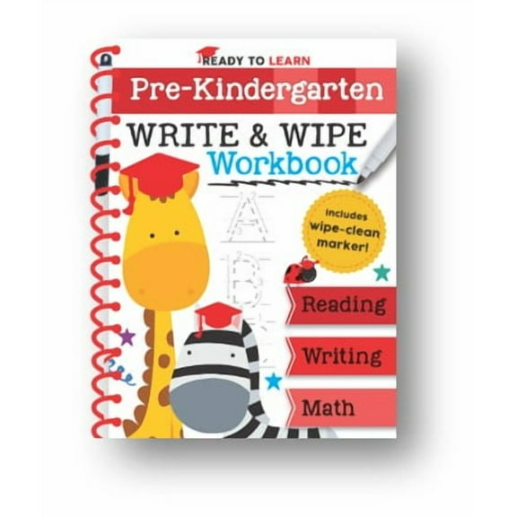 EDITORS OF SILVER DOLPHIN: Ready to Learn: Pre-Kindergarten Write and Wipe Workbook: Counting, Shapes, Letter Practice, Letter Tracing, and More! (Spiral-Bound)
