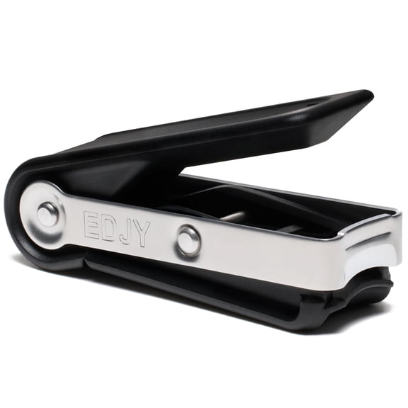 EDJY Fingernail Cutter - Precision Stainless Steel Nail Cutter for Fingernails | Sharp Blade, Ergonomic Design, Durable & Rust-Resistant | Ideal for Men and Women | Black