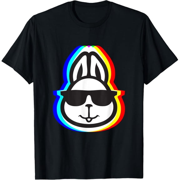 EDM Techno Rave Bunny Trippy Vaporwave Music Party Graphic T-Shirt