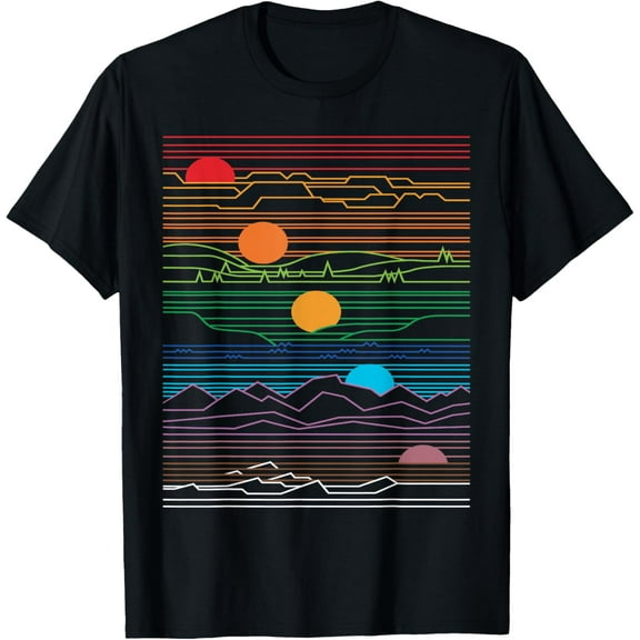 EDM Techno Sun Moon Design Dance Rave Music Festival T-Shirt