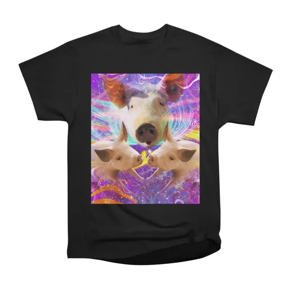 EDM Trippy Pig Rave T-Shirt Tee Gift For Him Merch For Her Apparel For Friend
