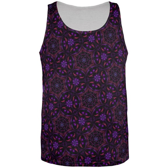 EDM Yogi Trippy Purple Mandala All Over Mens Tank Top Multi SM