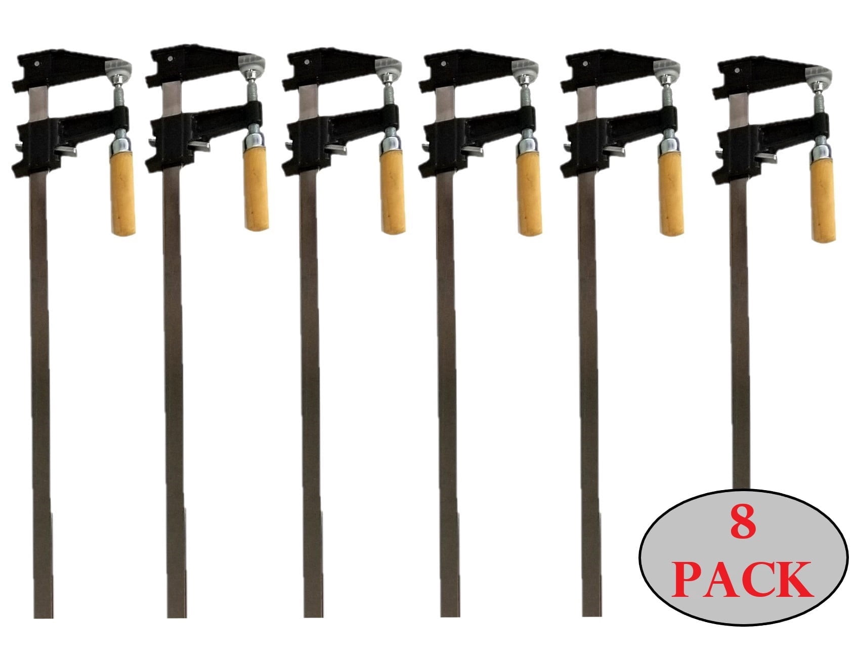 EDMBG Bar Clamp Set, Steel 24-Inch Clutch Style Clamp, 8 Piece Pack