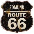 thumbnail image 1 of EDMUND Route 66 Sign Shield Metal Gift Man Cave Gift 211110004276, 1 of 1