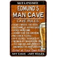 thumbnail image 1 of EDMUND'S Man Cave Rules Rusty Sign Garage Decor 12 x 18 Matte Finish Metal 112180051274, 1 of 1