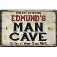 thumbnail image 1 of EDMUND'S Man Cave Sign Rustic 12 x 18 Matte Finish Metal 112180035390, 1 of 1