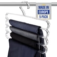 thumbnail image 1 of EDNA HOME Space Saving Pants Hanger, 4 Layer, 5 Pack, 1 of 6