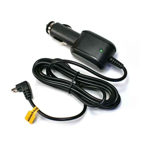 EDO Tech Car Charger for Garmin Nuvi 40lm 50lm 200 255w 1300 1350 1450 GPS Navigator ( 6-1/2' Long Cable Vehicle Adapter Power Cord)